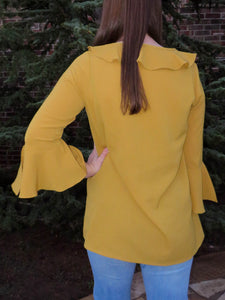 Top Isabella - Mustard - The Ruby Lotus Boutique