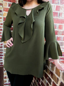 Top Isabella - Olive - The Ruby Lotus Boutique