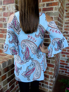 Top Jasmine - Blue - The Ruby Lotus Boutique