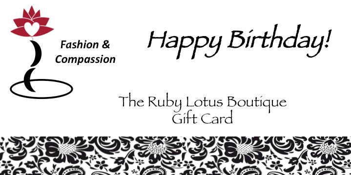Gift Card Gift Card - Happy Birthday! - The Ruby Lotus Boutique