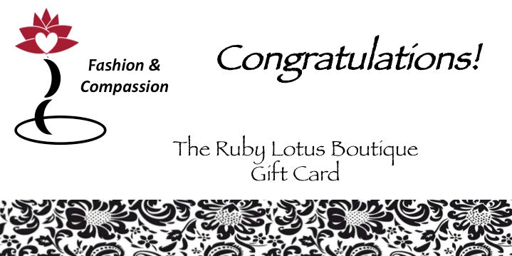 Gift Card Gift Card - Congratulations! - The Ruby Lotus Boutique