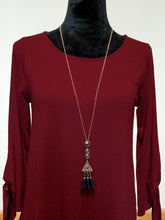 Jewelry Athens - Long Chain Necklace Set - Black - The Ruby Lotus Boutique