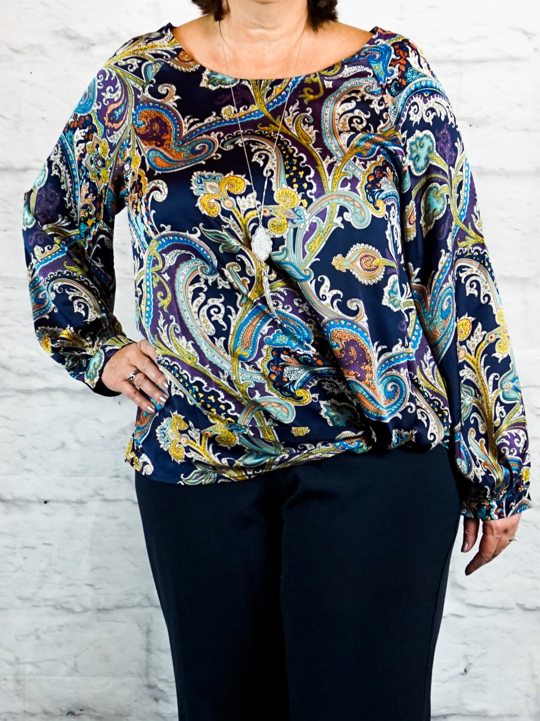 Top Pamela - Navy - The Ruby Lotus Boutique