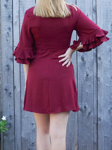 dress Renee - Burgundy - The Ruby Lotus Boutique